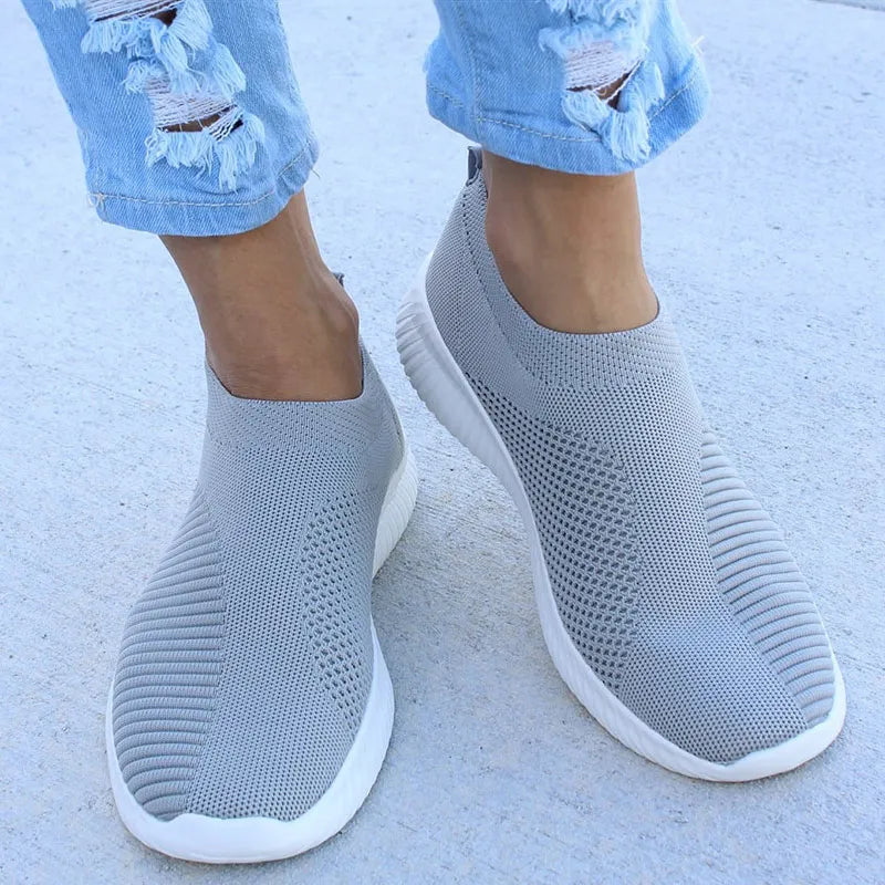 White Slip-On Sneakers