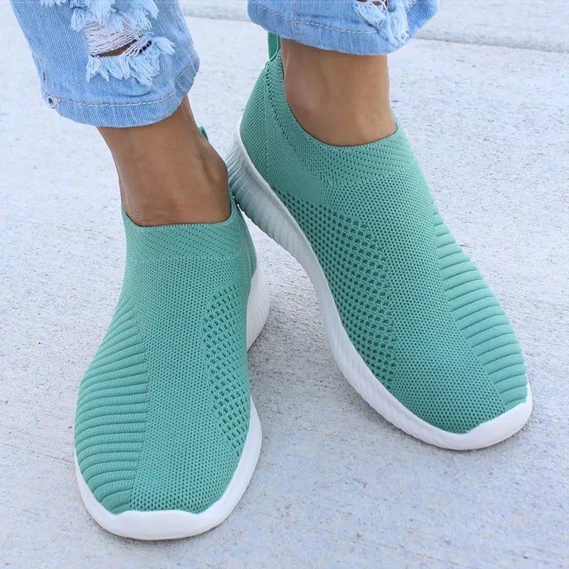 White Slip-On Sneakers