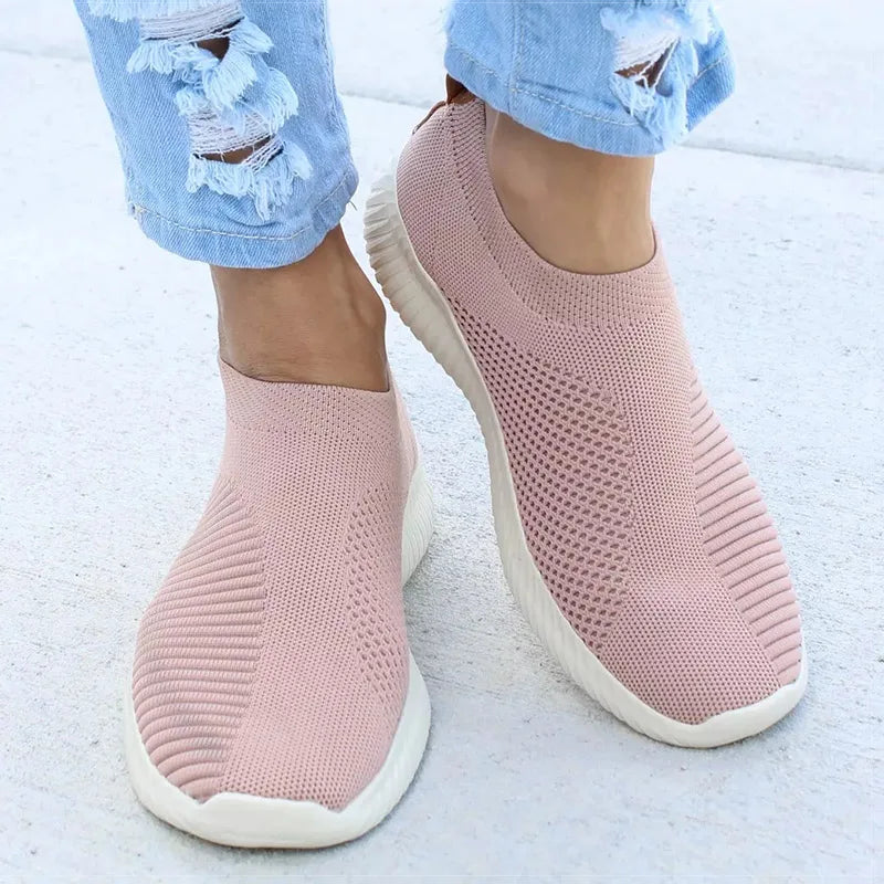 White Slip-On Sneakers