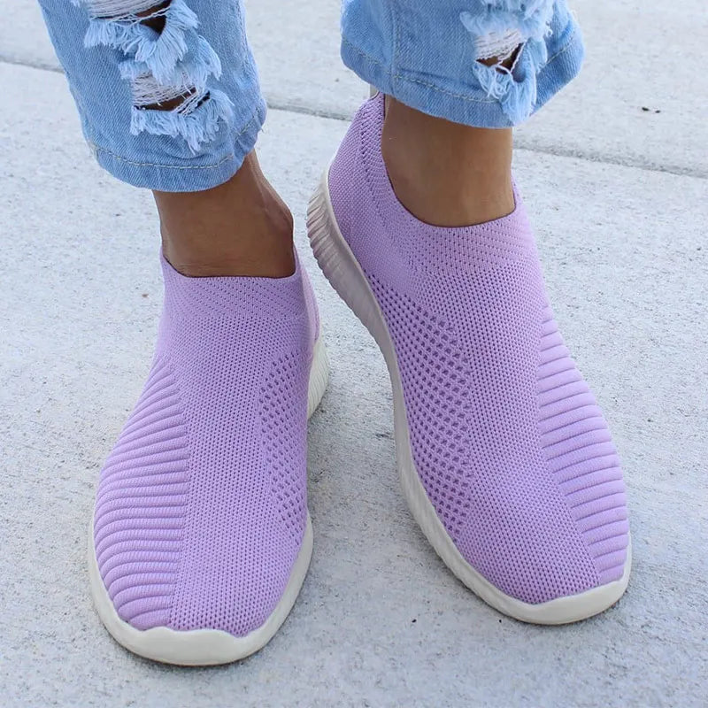 White Slip-On Sneakers