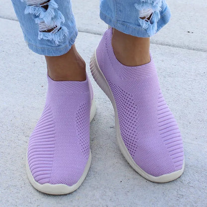 White Slip-On Sneakers