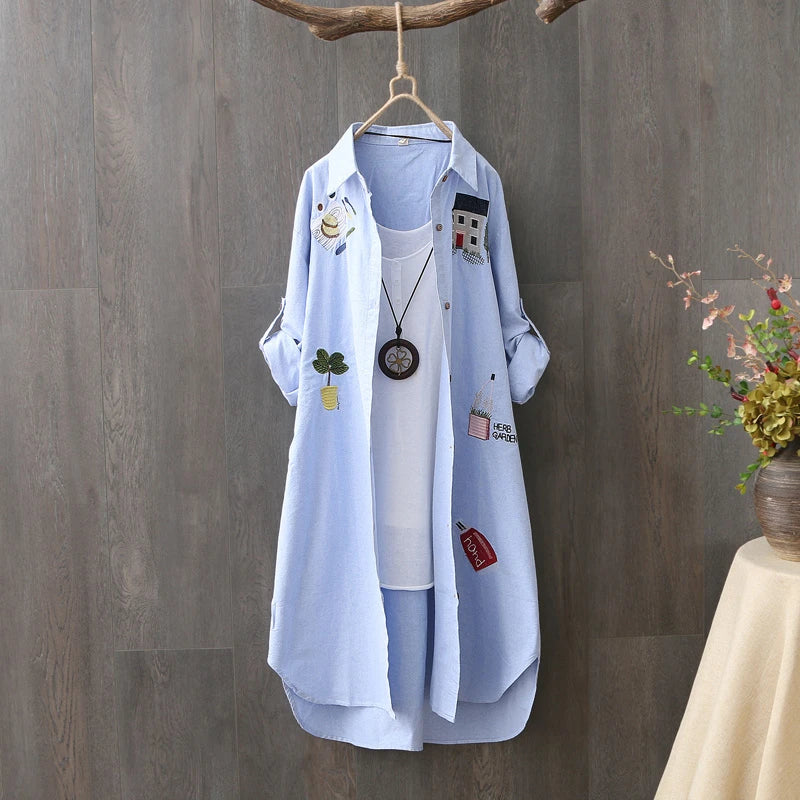 White Embroidered Shirt